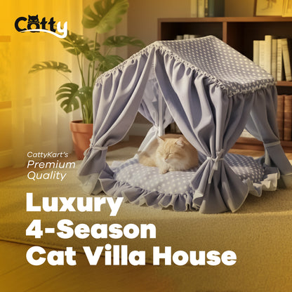 Luxury 4-Season Cat Villa House – Cozy, Spacious & Stress-Free Home for Your Cat by Cattykart™
