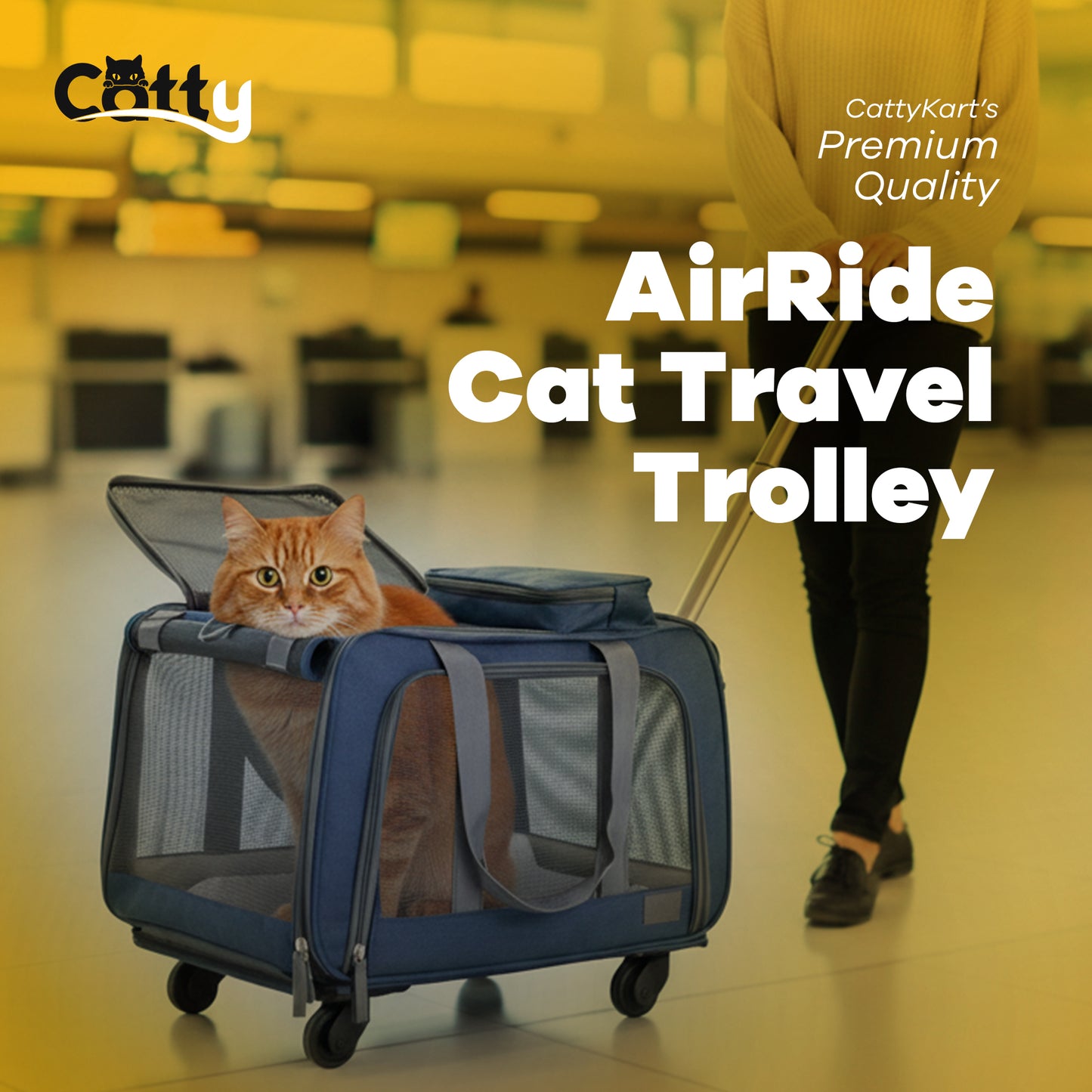 AirRide Cat Travel Trolley by CattyKart™